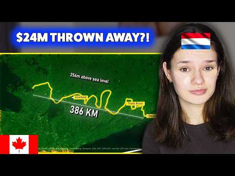 Why Did Canada Spend $24 MILLION on a 386km Shortcut to Nowhere?! 🇨🇦 (European Reacts)