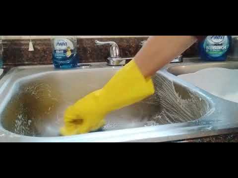 ASMR Sink Cleaning Water Sounds And Scrubbing