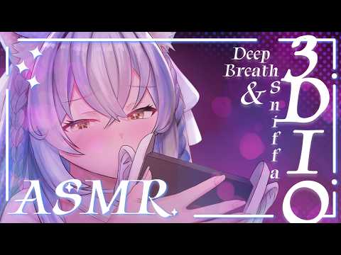【ASMR ♥ 3DIO】 Sniffa, Deep Breaths & Ear Blowing for Close-Up Tingles