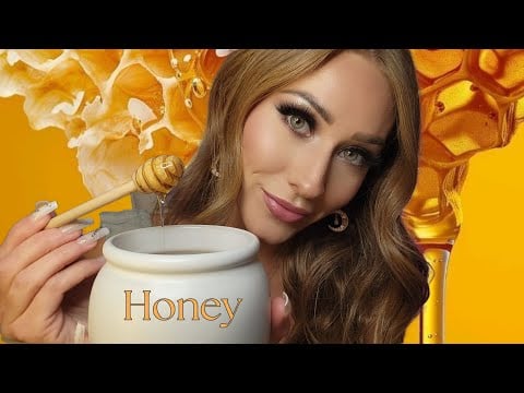 ASMR | Honey Eating & Licking With Wooden Dipper 🍯🐝 *Intense Mouth Sounds*