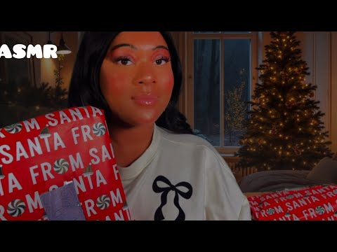 ASMR Secret Santa 🎅🏾 Gift 🎁 Exchange W/@Angelonmyshoulder | Tapping,Scratching and More