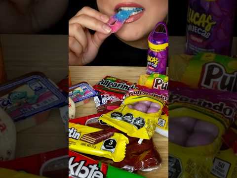 TRYING ALL KINDS OF MEXICAN CANDY #asmr #candy #spicy