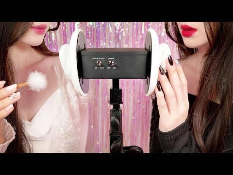 ASMR 1H Intense Angel & Demon's Twin Ear Cleaning (No Talking)