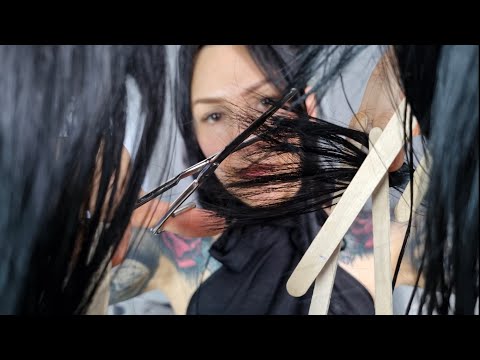 Hairdresser | Wooden nails | no talking | ASMR