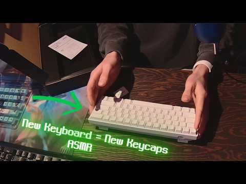 Asmr replacing key caps on my new keyboard!