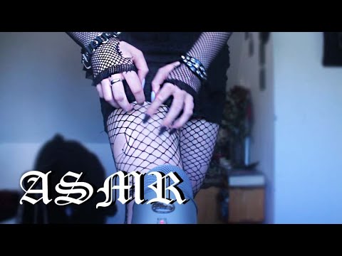 ASMR 🖤 Goth Fishnet Scratching 🦇 Part 2 ✨