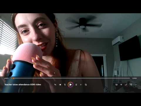ASMR Taking Attendance Roleplay, soft spoken and up close whispers. #upcloseandpersonal