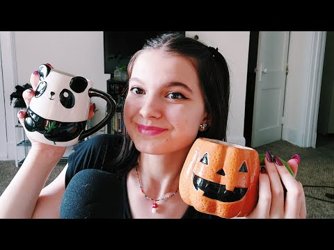 ASMR Mug Collection🎃🐼 (So tingly!!)