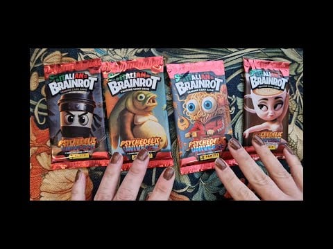 ASMR Italian Brainrot  - opening packs of cards and whispering