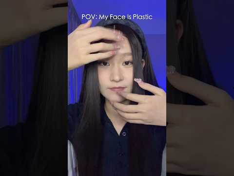 ❗️My Face Is Plastic😯 #asmr #shorts #asmrtingles