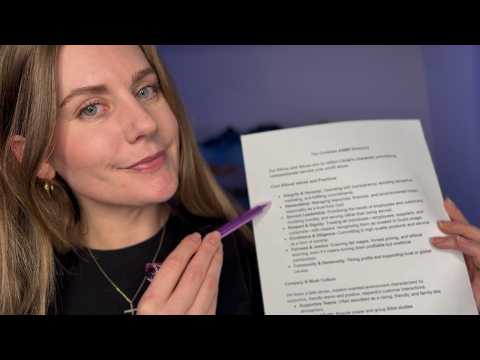 ASMR Interview to become a Christian ASMR Specialist (role-play)