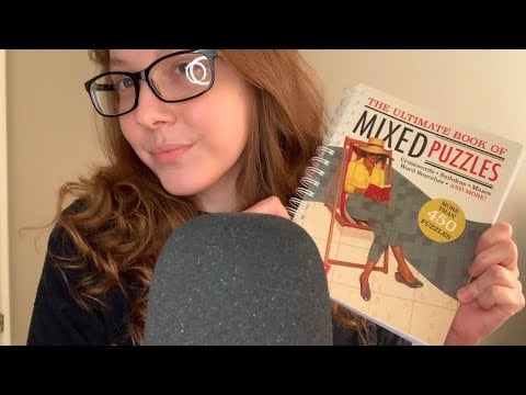 ASMR Tapping On The Ultimate Book Of Mixed Puzzles | No Talking