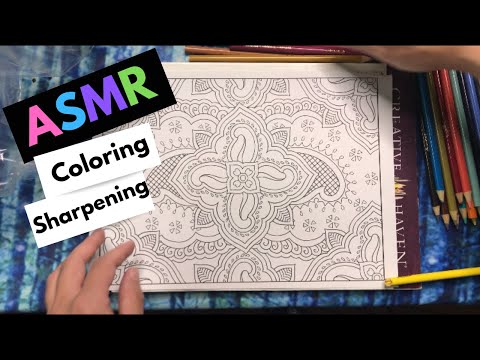 ASMR | Color With Me! ✏️ (No Talking) (Colored Pencils) (Sharpening Sounds)