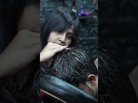 Gentle Touch, Deep Relaxation: Female Barber's ASMR Head And Body Massage ASMR #shorts