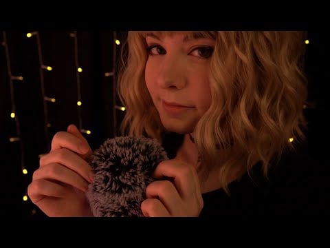 ASMR | "shh, relax, sleepy" whispering & gentle fluffy mic scratching