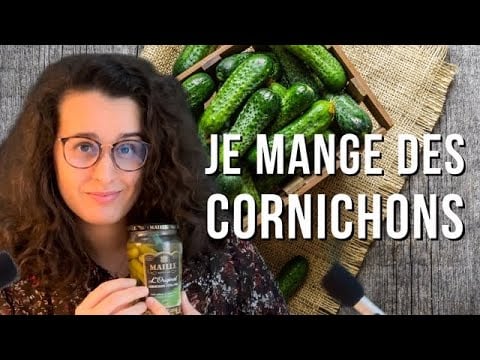 ASMR FR | Je mange des cornichons ( bruits de bouche + eating sounds )
