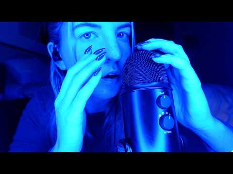 ASMR | Sensitive Mouth Sounds, Mic Scratching, and Hand Movements  *color changing lights*