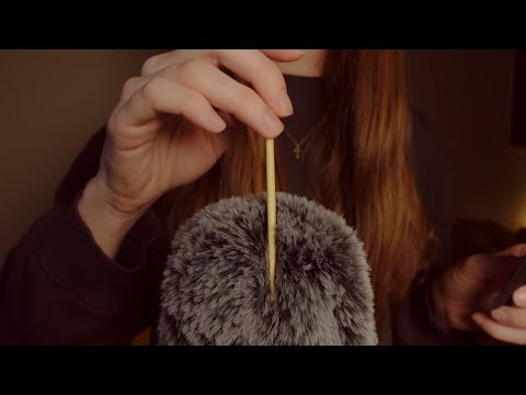 ASMR Fluffy Mic Brushing & Scalp Check (No Talking, Brown Noise)