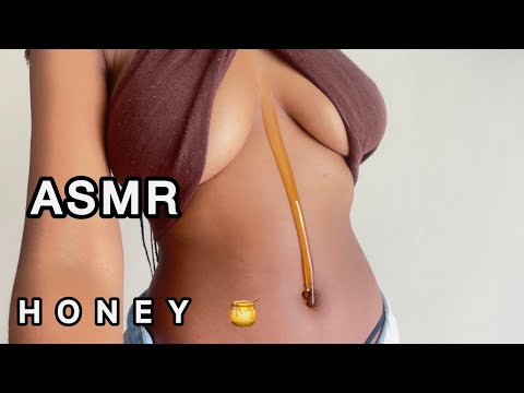 ASMR Rubbing Honey On Belly