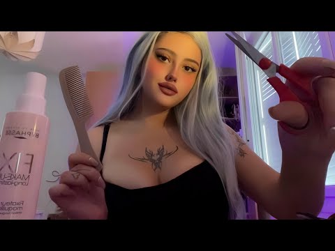 ASMR |Je te coiffe ✂️✨💜- agressive
