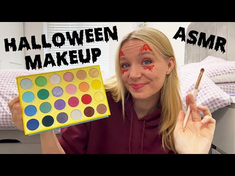 ASMR Doing My Halloween Makeup (Whispered, Lo-Fi)