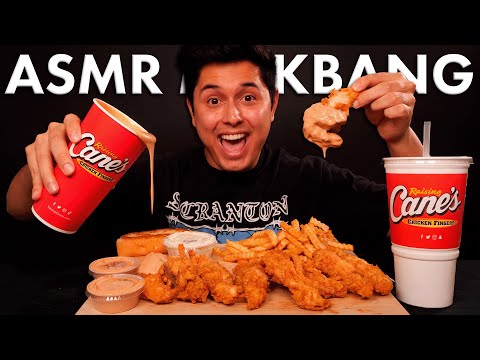 ASMR | Raising Cane's Mukbang w/ Fried Chicken, Fries, Texas Toast, & HUGE Sauce Cup