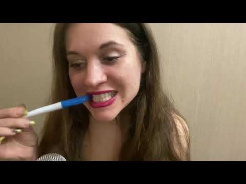 ASMR Plastic Chewing Sound | Pen Biting | Pen Noms 🖊️