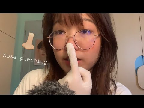 ASMR // 2 minutes nose piercing~👃🏼