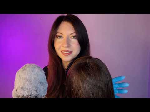 АСМР Усыпляющий осмотр кожи головы и волос 💆‍♀️ scalp exam ASMR