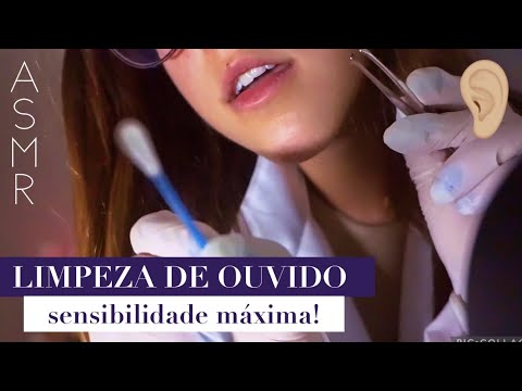 ASMR ROLEPLAY: LIMPEZA DE OUVIDO mais RELAXANTE que vai ver! - deep ear cleaning!