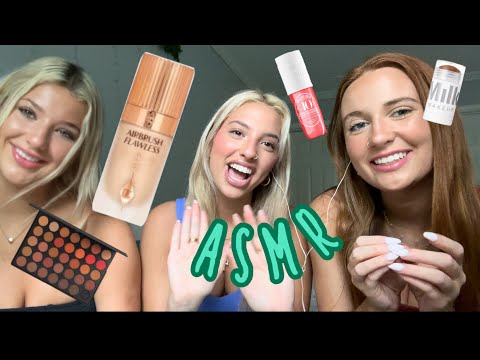 ASMR DOING YOUR MAKEUP FAST AND AGGRESSIVE WITH @gracesasmr4517 and @sammytasmr5167