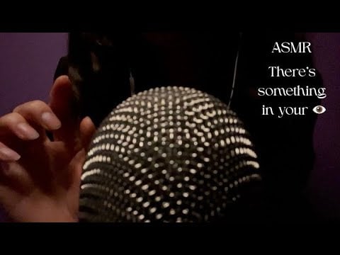 ASMR Getting Something Out Of Your Eye 👁️ (visual asmr, spoolie sounds, mic brushing & whispering)