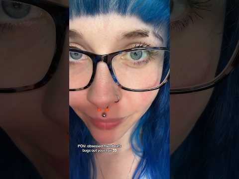 ASMR obsessed friend eats your hair bugs 👀full on ✅⏰ #asmr #asmrbugs #asmrroleplays #shorts