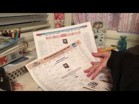 ASMR March Madness filling out bracket - soft spoken