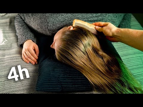 ASMR 4 Hours of Hair Brushing for Sleep Recovery - No Talking