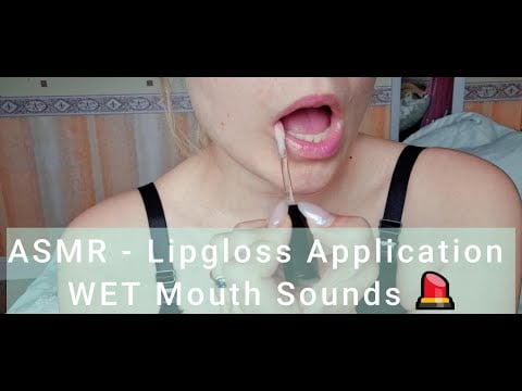 ASMR - Lipgloss Application - WET Mouth Sounds 💄