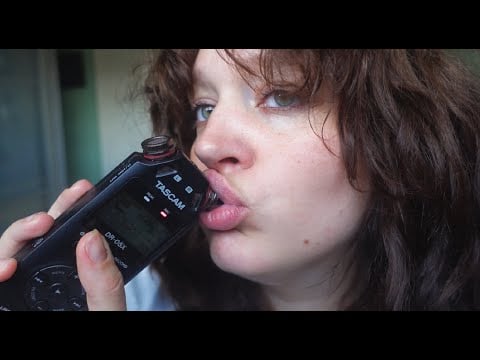 ASMR ear eating with tascam (mic biting, intense in-ear mouth sounds, ear to ear, no talking)