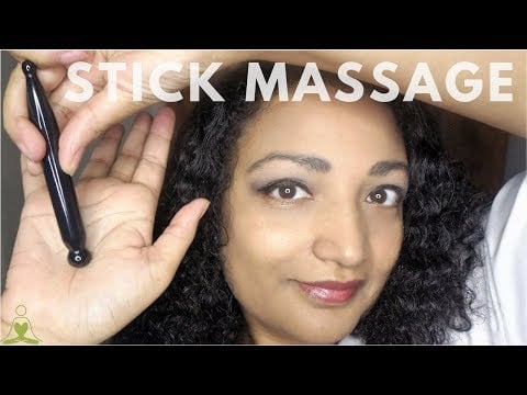 Self massage using a stick ASMR natural spa sessions
