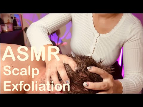 ASMR Scalp Massage & Exfoliation Scrub | No Talking, Deep Relaxation Scalp Attention & Hair Sounds