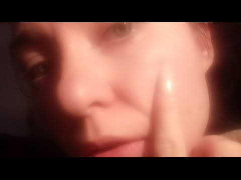 ASMR- Close-up face tracing and nail tapping