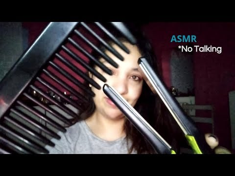 ASMR Fazendo chapinha no seu cabelo| Só com sons da chapinha