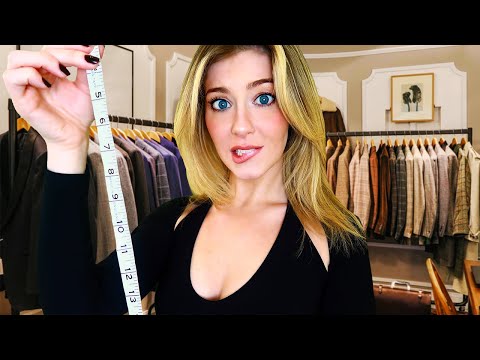 ASMR The OUTRAGEOUSLY INAPPROPRIATE Suit Measuring | Whispered Tailor Roleplay