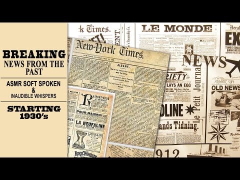 Best Newspaper Headlines From the Past Starting from 1930's | ASMR soft spoken & inaudible whispers