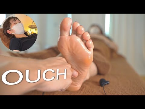 ASMR ジワジワ痛気持ちいい足つぼマッサージ｜ASMR Painful but comfortable foot massage｜#YukamiMassage