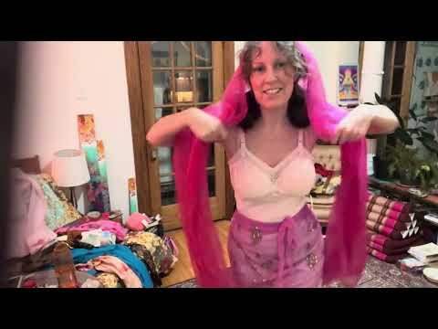 ASMR clothes try-on with nylons