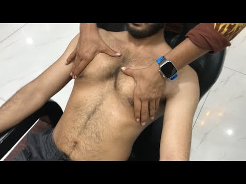 Awesome Belly & Chest Massage by Barber Adnan💈Perfect body Massage ASMR