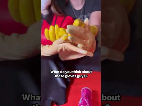 Rubber gloves sounds: mine vs his yellow ones. #glovesounds #gloves #nurse #latexdress