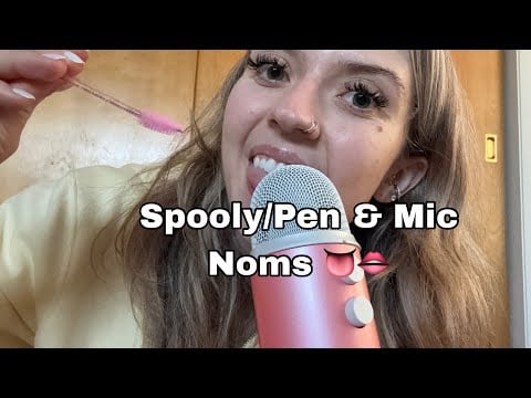 ASMR| Spooly Noms, Eating my Blue Yeti (Mic Biting Mouth Sounds) 