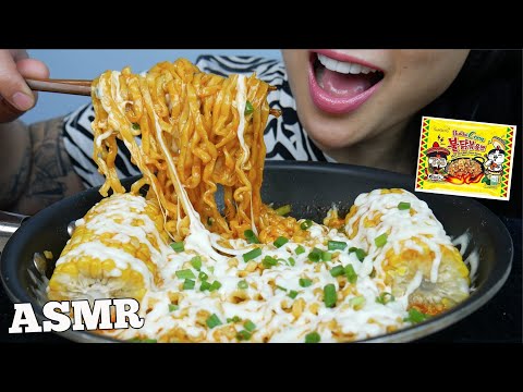 ASMR CHEESY SAMYANG NUCLEAR ELOTE CORN FIRE NOODLES (EATING SOUNDS) NO TALKING | SAS-ASMR