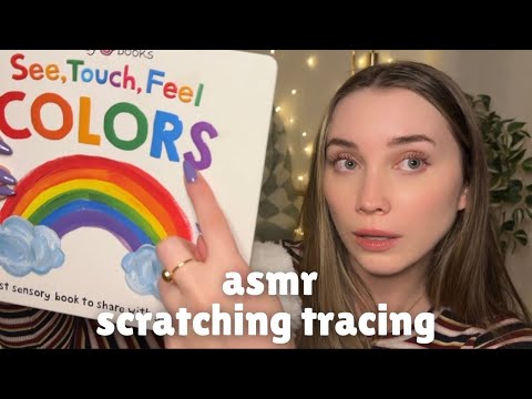 ASMR Scratching & Tracing Sensory Books (Close, Clicky Whispers)